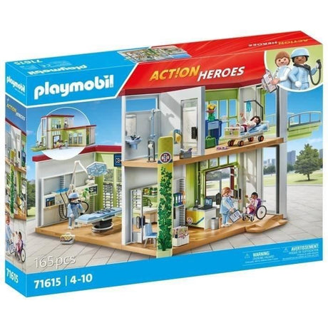 PLAYMOBIL 71615 Hôpital aménagé, Action Heroes, L'hôpital, 165 pieces, Des 4 ans