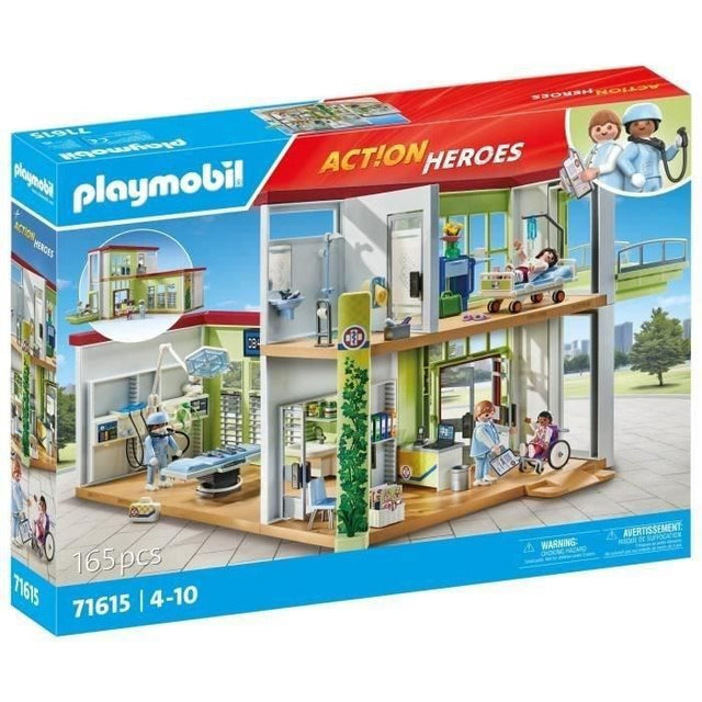 PLAYMOBIL 71615 Hôpital aménagé, Action Heroes, L'hôpital, 165 pieces, Des 4 ans