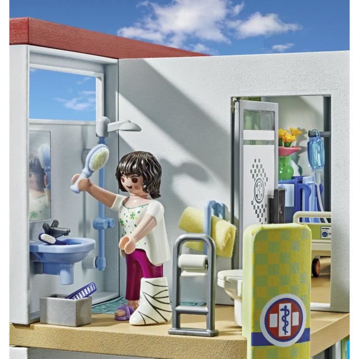 PLAYMOBIL 71615 Hôpital aménagé, Action Heroes, L'hôpital, 165 pieces, Des 4 ans