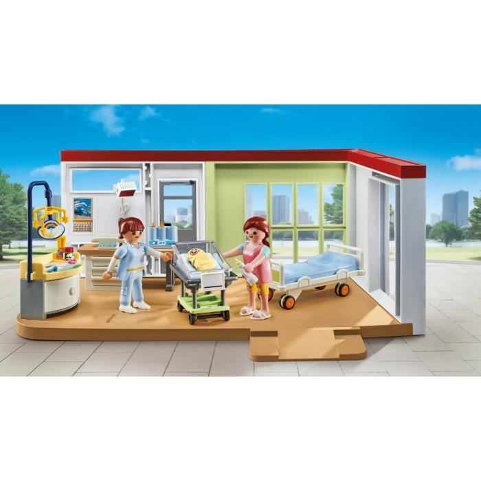 PLAYMOBIL 71616 Chambre de maternité, City Life, L'hôpital, Piece compatible avec l'hôpital moderne (71615), 62 pieces, Des 4 ans
