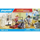 PLAYMOBIL 71617 Atelier de kinésithérapie, L'hôpital, Action Heroes, 69 pieces, Des 4 ans