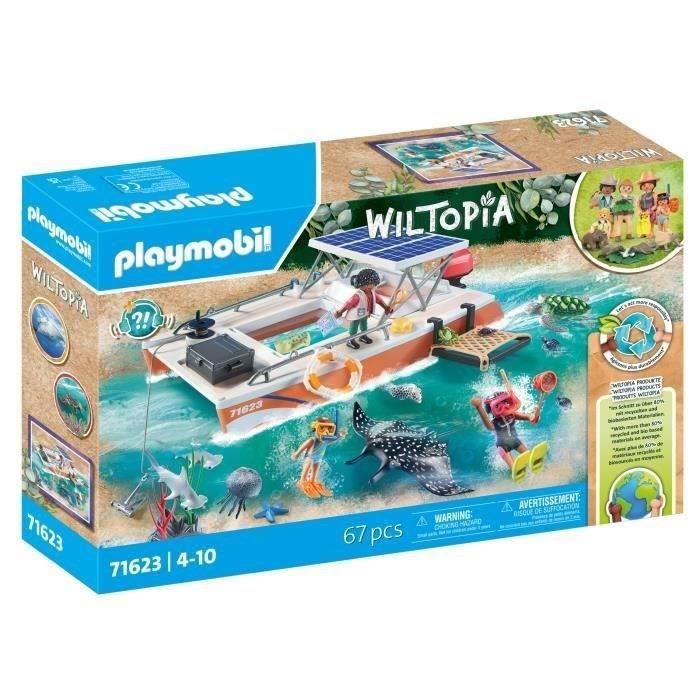 PLAYMOBIL 71623 Bateau de surveillance des récifs coralliens, 67 pieces, Des 4 ans