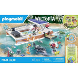 PLAYMOBIL 71623 Bateau de surveillance des récifs coralliens, 67 pieces, Des 4 ans