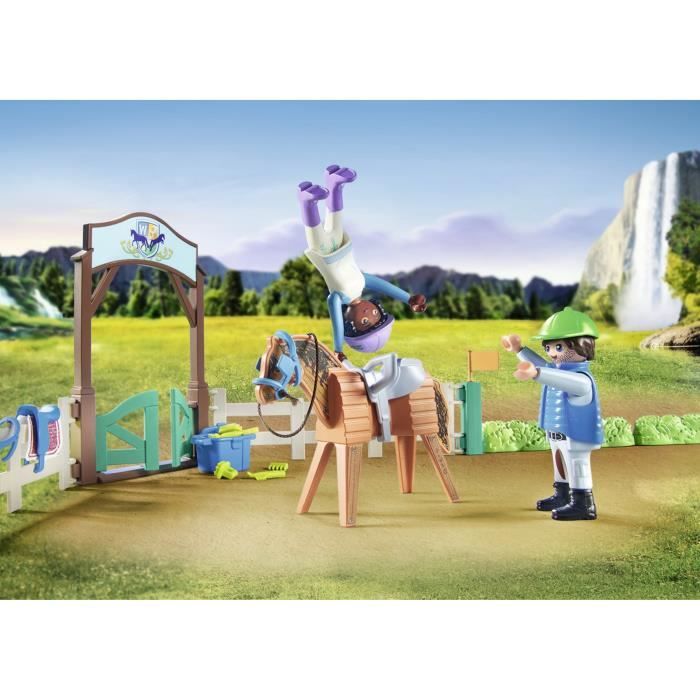PLAYMOBIL 71637 Arene d'équitation, Horses of Waterfall, 67 pieces, Des 5 ans