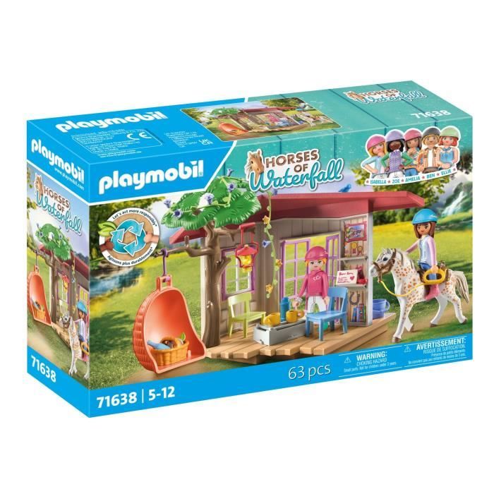 PLAYMOBIL 71638 Espace détente cavalieres, Horses of Waterfall, 63 pieces, Des 4 ans
