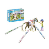 PLAYMOBIL 71640 Cavaliere avec criniere de cheval a colorier, Horses of Waterfall, 19 pieces Des 5 ans
