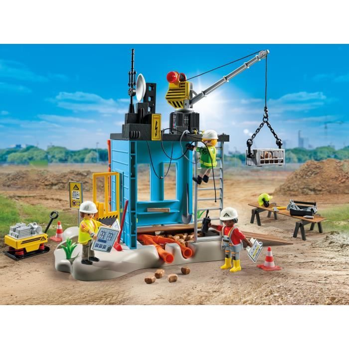 PLAYMOBIL 71650 Ouvriers et chantier, My Life la construction, 138 pieces, Promo Pack, Des 4 ans