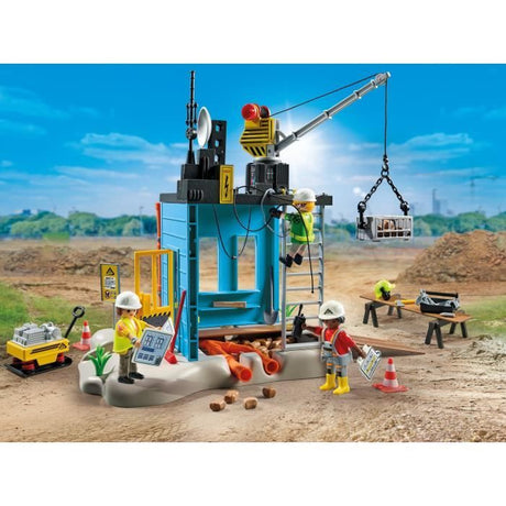 PLAYMOBIL 71650 Ouvriers et chantier, My Life la construction, 138 pieces, Promo Pack, Des 4 ans