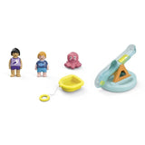 PLAYMOBIL Junior 71687 Ilôt avec toboggan aquatique, Jouet pour le bain, Des 12 mois