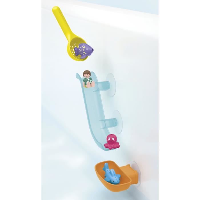 PLAYMOBIL Junior 71689 Toboggan aquatique et animaux marins, Jouet pour le bain, Des 18 mois