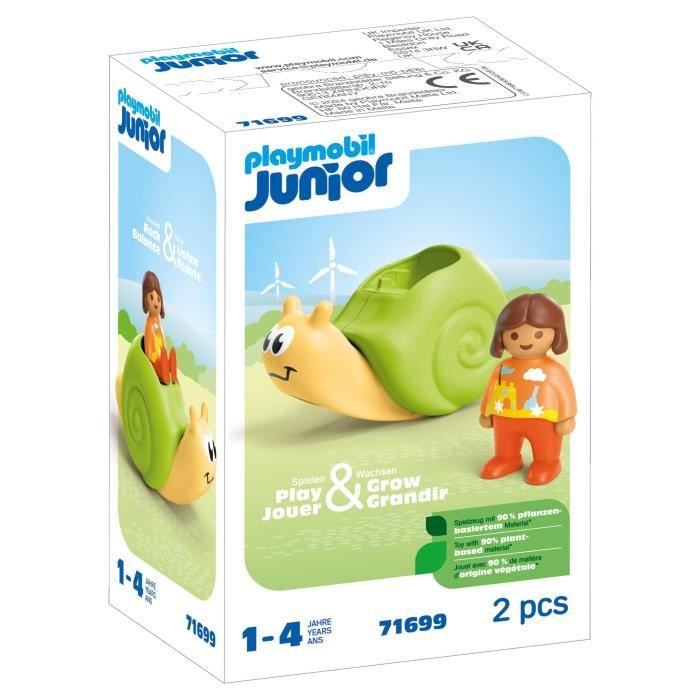 PLAYMOBIL JUNIOR 71699 Enfant avec escargot a bascule Junior