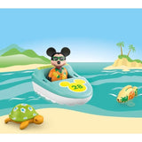 PLAYMOBIL Junior 71707 Mickey avec bateau, Flotte dans l'eau, Jouet pour le bain, Junior & Disney, Des 12 mois
