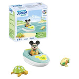 PLAYMOBIL Junior 71707 Mickey avec bateau, Flotte dans l'eau, Jouet pour le bain, Junior & Disney, Des 12 mois