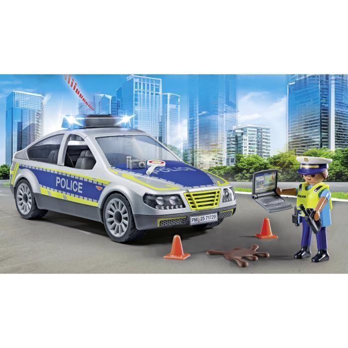 PLAYMOBIL 71729 Voiture police avec sirene et gyrophare, Action Heroes, Les policiers, 24 pieces, Des 4 ans