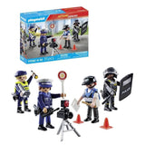 PLAYMOBIL 71730 Set métiers de la police 4 policiers, Action Heroes, Les policiers, 35 pieces, Des 4 ans