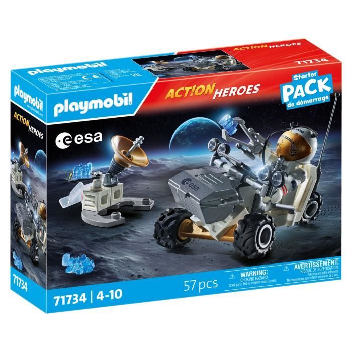 PLAYMOBIL 71734 Mission spatiale, Action Heroes, L'espace, Starter Pack, 57 pieces, Des 4 ans