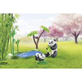 PLAYMOBIL 71762 Jardin asiatique avec deux personnages et pandas, Promo pack, 111 pieces, Des 4 ans