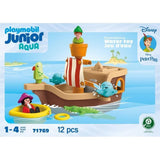 PLAYMOBIL Junior 71769 Peter Pan et bâteau pirate, Disney, 12 pieces, Des 12 mois