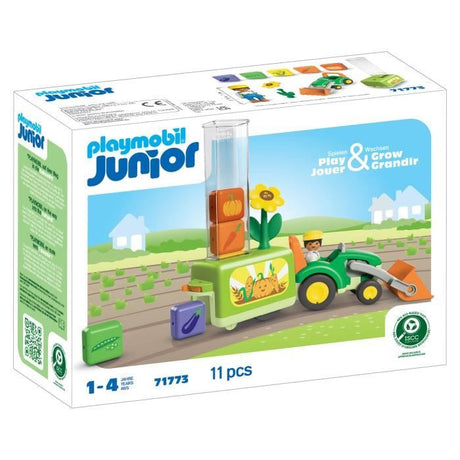 PLAYMOBIL Junior 71773 Tracteur avec planteuse, 11 pieces, Des 12 mois