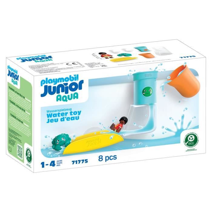 Playmobil 71775 Toboggan avec réservoir d'eau , Playmobil junior aqua & tinti, 8 pieces, Des 12 mois