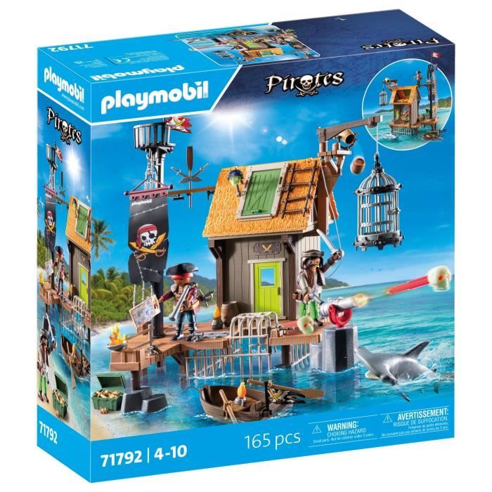 PLAYMOBIL 71792 Port de pirates avec repaire, prisons et canon, 165 pieces, des 4 ans