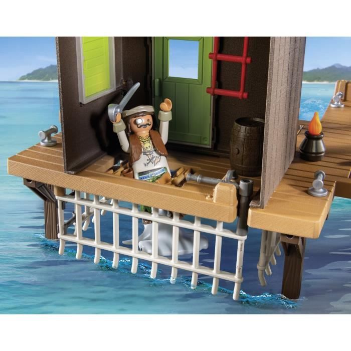 PLAYMOBIL 71792 Port de pirates avec repaire, prisons et canon, 165 pieces, Les Pirates, des 4 ans