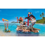 PLAYMOBIL 71794 Pirate avec radeau flottant, canons et trésor, Les pirates, 41 pieces, Des 4 ans