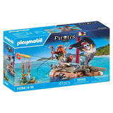 PLAYMOBIL 71794 Pirate avec radeau flottant, canons et trésor, Les pirates, 41 pieces, Des 4 ans