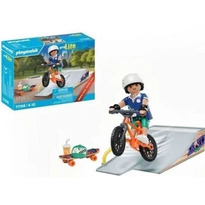 PLAYMOBIL 71798 Rider avec rampe, skate et BMX, My Life, Promo pack, 17 pieces, des 4ans