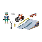 PLAYMOBIL 71798 Rider avec rampe, skate et BMX, My Life, Promo pack, 17 pieces, des 4ans