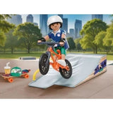 PLAYMOBIL 71798 Rider avec rampe, skate et BMX, My Life, Promo pack, 17 pieces, des 4ans