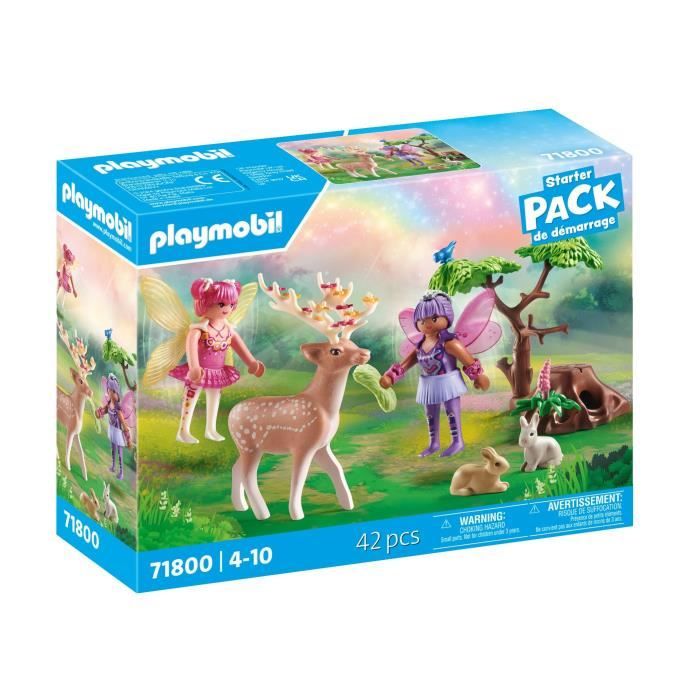PLAYMOBIL 71800 Duo de fées avec animaux de la foret, Princess Magic Starter Pack, 42 pieces, Des 4 ans