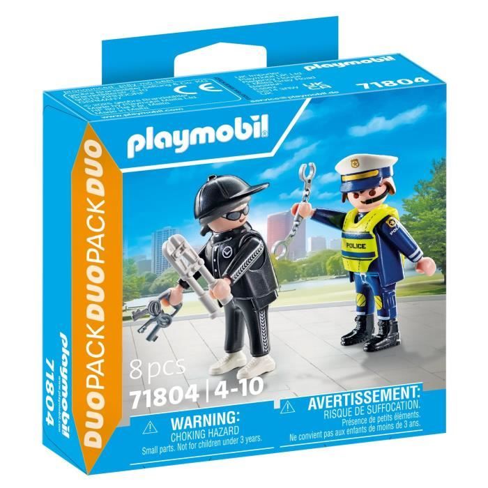 PLAYMOBIL 71804 Policier et bandit avec accessoires