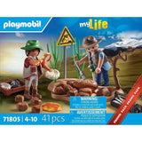 PLAYMOBIL 71805 Chercheurs et site paléontologique avec fossiles, My Life, Dinos, 41 pieces, Des 4 ans