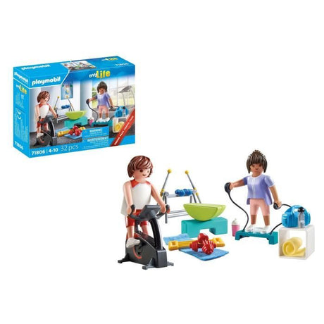 PLAYMOBIL 71806 Sportifs et matériel de fitness, vélo et halteres, My Life, 32 pieces, Des 4 ans
