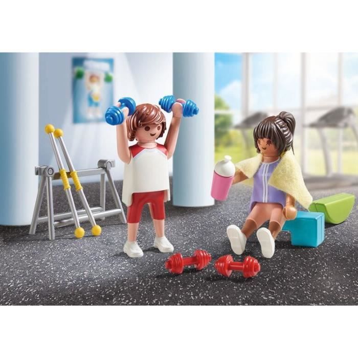 PLAYMOBIL 71806 Sportifs et matériel de fitness, vélo et halteres, My Life, 32 pieces, Des 4 ans