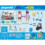 PLAYMOBIL 71806 Sportifs et matériel de fitness, vélo et halteres, My Life, 32 pieces, Des 4 ans