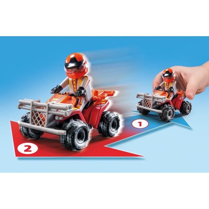 PLAYMOBIL 71808 Duo de cascadeurs avec quad et moto, City Action, Promo pack, 44 pieces, Des 4 ans