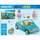 PLAYMOBIL 71809 Cabriolet et jeunes filles avec perche a selfie, My Life, 30 pieces, Des 4 ans