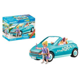 PLAYMOBIL 71809 Cabriolet et jeunes filles avec perche a selfie, My Life, 30 pieces, Des 4 ans