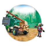 PLAYMOBIL 71820 Spinosaure, chercheur et véhicule a grue pivotante, Dinos, 60 pieces, Des 4 ans
