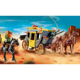PLAYMOBIL 71862 Attaque de diligence au Far West, Promo Packs, Western, Pour les collectionneurs, 58 pieces, Des 14 ans