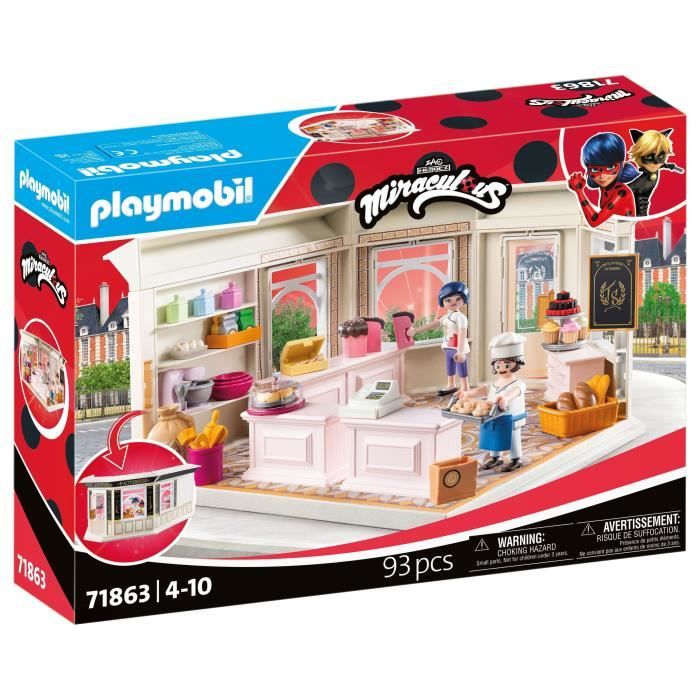 PLAYMOBIL 71863 Boulangerie Dupain Cheng, Miraculous Personnage du dessin animé, 93 pieces, des 4 ans