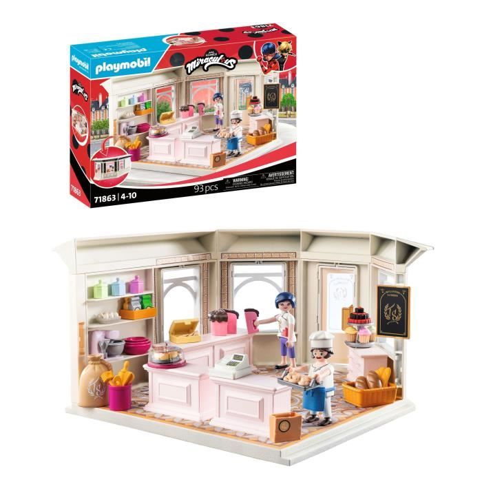 PLAYMOBIL 71863 Boulangerie Dupain Cheng, Miraculous Personnage du dessin animé, 93 pieces, des 4 ans