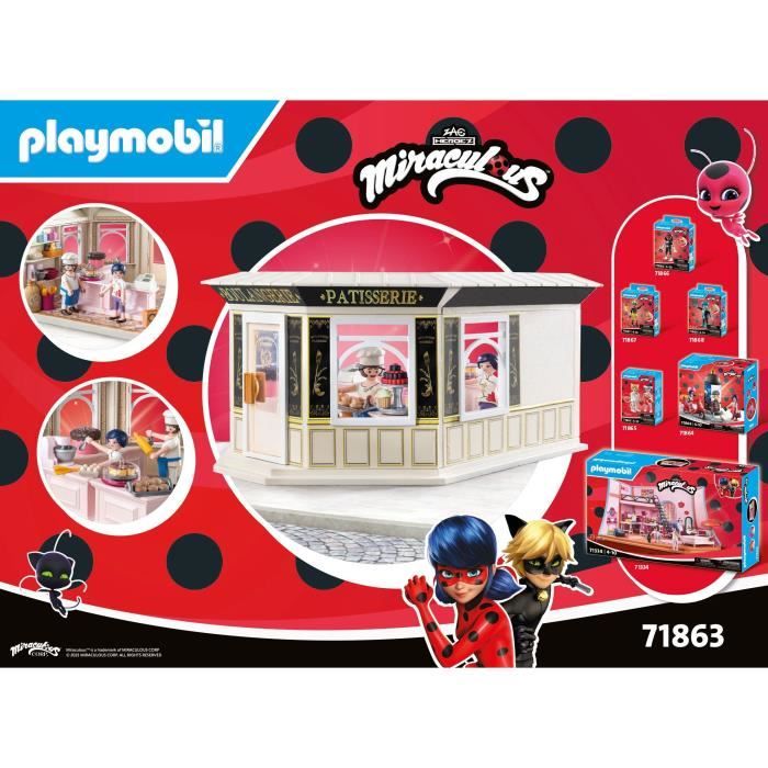 PLAYMOBIL 71863 Boulangerie Dupain Cheng, Miraculous Personnage du dessin animé, 93 pieces, des 4 ans