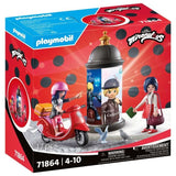 PLAYMOBIL 71864 Marinette a scooter & Kagami, Miraculous, 17 pieces, des 5 ans