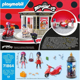 PLAYMOBIL 71864 Marinette a scooter & Kagami, Miraculous, 17 pieces, des 5 ans