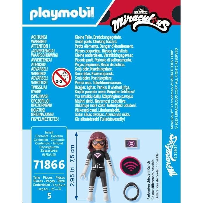 PLAYMOBIL 71866 Lady Wifi, Miraculous Personnage du dessin animé, 5 pieces, des 4 ans
