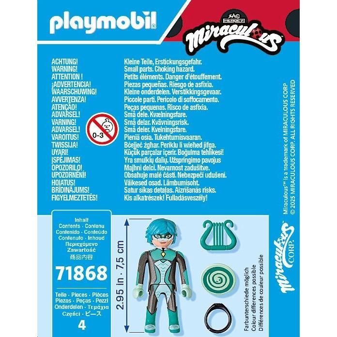 PLAYMOBIL 71868 Viperion, Miraculous Personnage du dessin animé, 4 pieces, des 4 ans