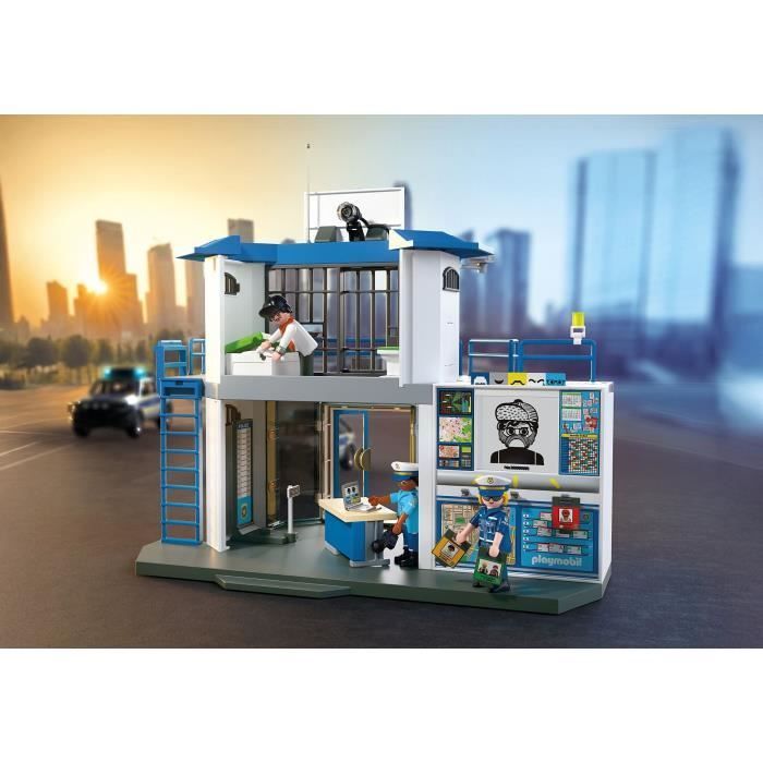 Playmobil 71874 Poste de police avec salle de recherches, Les policiers, City Action, 129 pieces, des 4 ans
